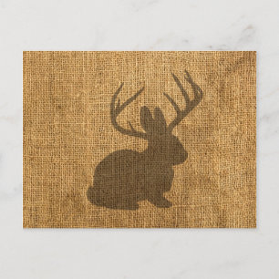 Cartão Postal Rustic Jackalope
