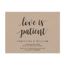 Rustic Kraft, amor é paciente, casamento adiado