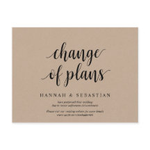 Rustic Kraft, Mudança de planos, casamento adiado