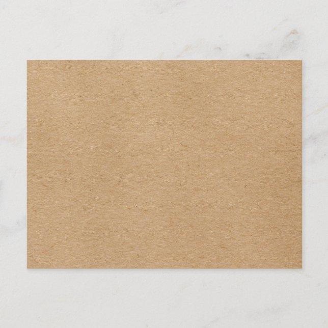 Cartão Postal Rustic Kraft Simples Boho Elegante (Frente)