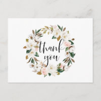 Rustic Magnolia e Cotton Wreath Obrigado