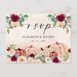 Cartão Postal Rustic Modern Pumpkins Country Fall RSVP