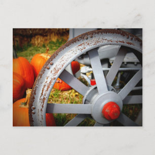 Cartão Postal Rustic Pumpkins