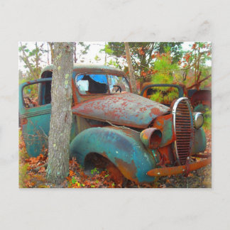 Cartão Postal Rustic Seties Junk Yard Pega Caminhão