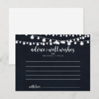 Rustic String Lights Wedice Card