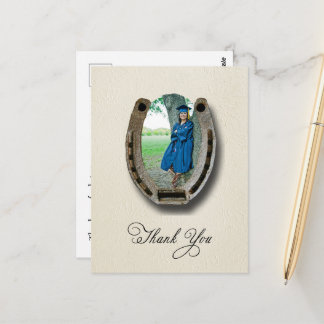 Cartão Postal Rustic Western Graduation Thank You postcard