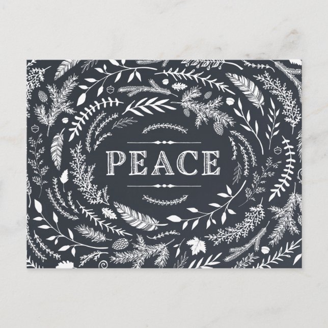 Cartão postal Rustic Winter Holiday (Frente)