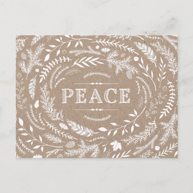 Cartão postal Rustic Winter Holiday (Frente)