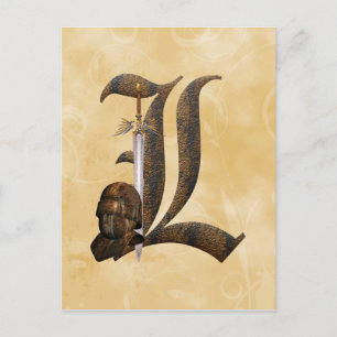 Cartão Postal Rusty Knights Inicial L