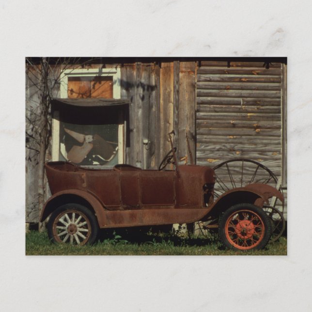 Cartão Postal Rusty Old Car - Vintage (Frente)