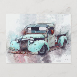 Cartão Postal Rusty Old Truck Vintage