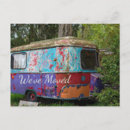 Cartão Postal Rusty Trailer, Nós Mudamos O Cartão-Postal
