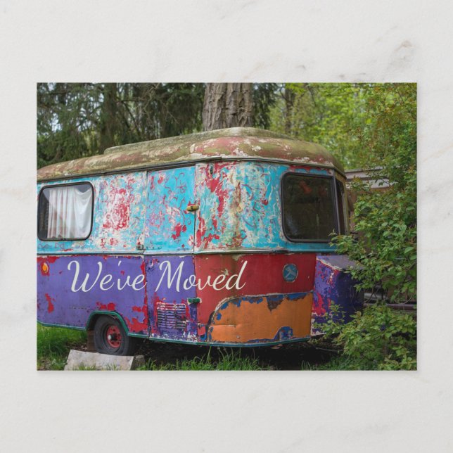 Cartão Postal Rusty Trailer, Nós Mudamos O Cartão-Postal (Frente)
