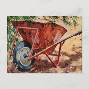 Cartão Postal Rusty Wheelbarrow 2009