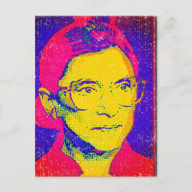 Cartão Postal Ruth Bader Ginsburg 1983, Retrato de Pop (Frente)