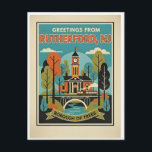 Cartão Postal Rutherford NJ Borough of Trees Retro<br><div class="desc">Rutherford NJ Borough of Trees Retro Travel Postcard – 1930s Style Colorful Vintage Inspired Artistic Souvenir Description: Celebrate the charm of Rutherford, New Jersey – the beloved “Borough of Trees” with this vibrant retro-inspired travel postcard. Designed in a bold 1930s vintage travel poster style, this artistic rendering captures the classic...</div>