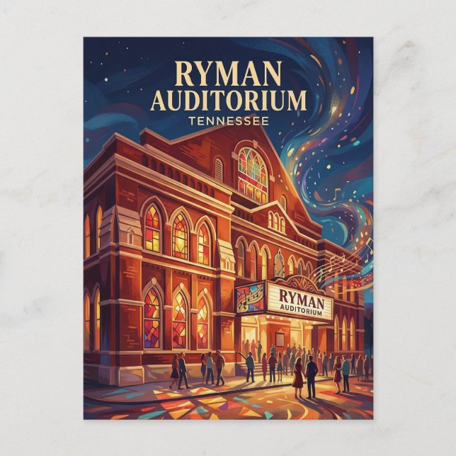 Cartão Postal Ryman Auditorium Tennessee (Frente)