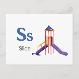 Cartão Postal S é para Slide - Placa Flash Alfabet