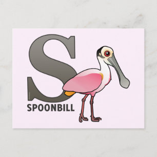 Cartão Postal S é para Spoonbill