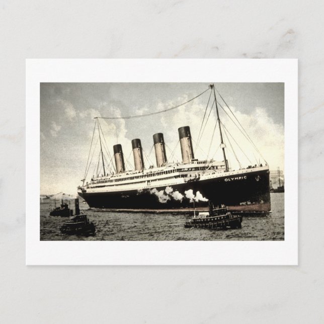 Cartão Postal S.S. Olimpiadas Star, White Star Line, 1913 (Frente)