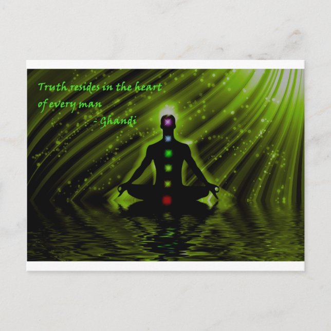 Cartão Postal Sabedoria de Gandhi (Frente)