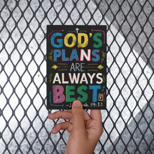 Cartão Postal Sabedoria Divina: Planos de Deuses São Sempre Melh