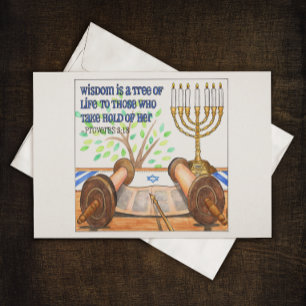 Cartão Postal Sabedoria é uma Árvore da Vida Inspiracional Car