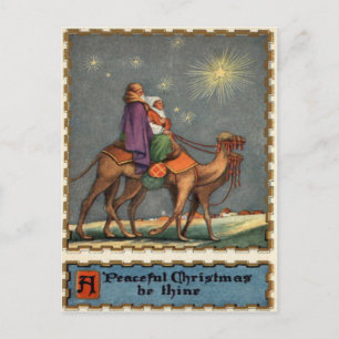 Cartão Postal Sábios Seguindo a Estrela até Jesus