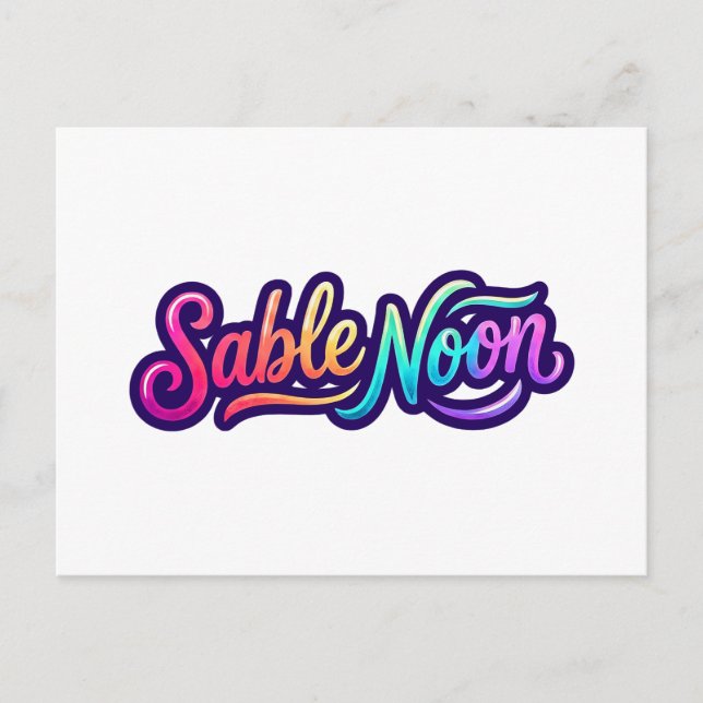 Cartão Postal Sable Noon - Logotipo Básico (Frente)