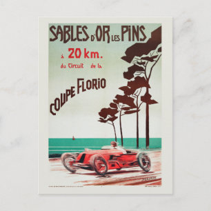Cartão Postal Sables-d'Or-les-Pins França Cartaz Vintage 1927