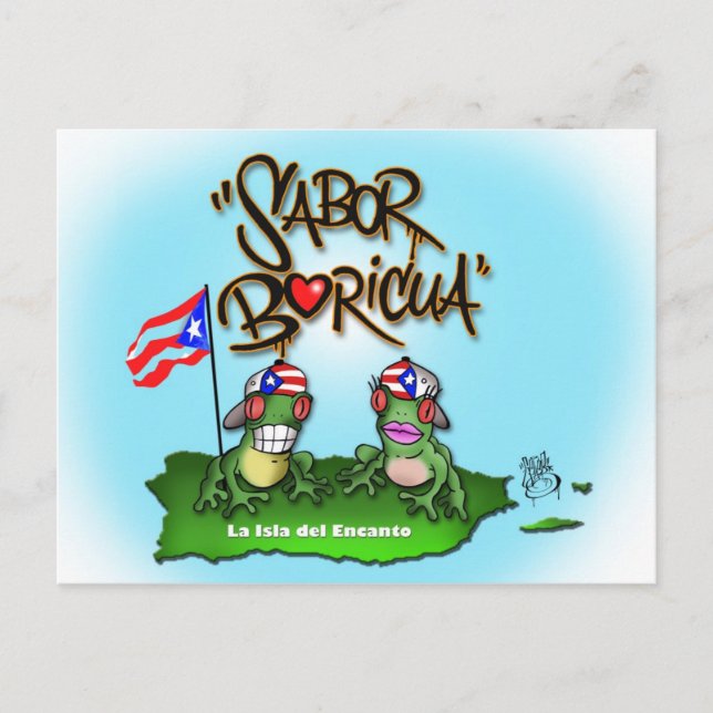 Cartão postal Sabor Boricua "Coqui" (Frente)