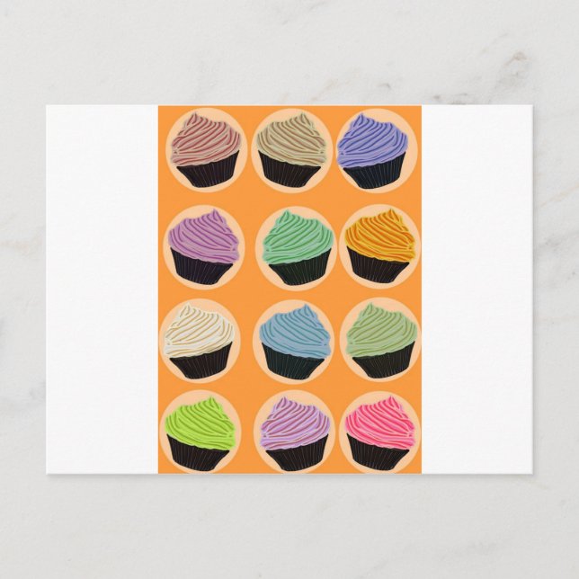 Cartão Postal Sabores de Cupcake (Frente)
