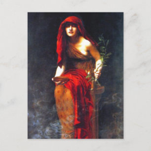 Cartão Postal Sacerdotisa de Delfos ~ Pintura de Arte Fina Colli