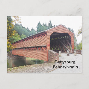 Cartão Postal Sachs Covered Bridge perto de Gettysburg PA