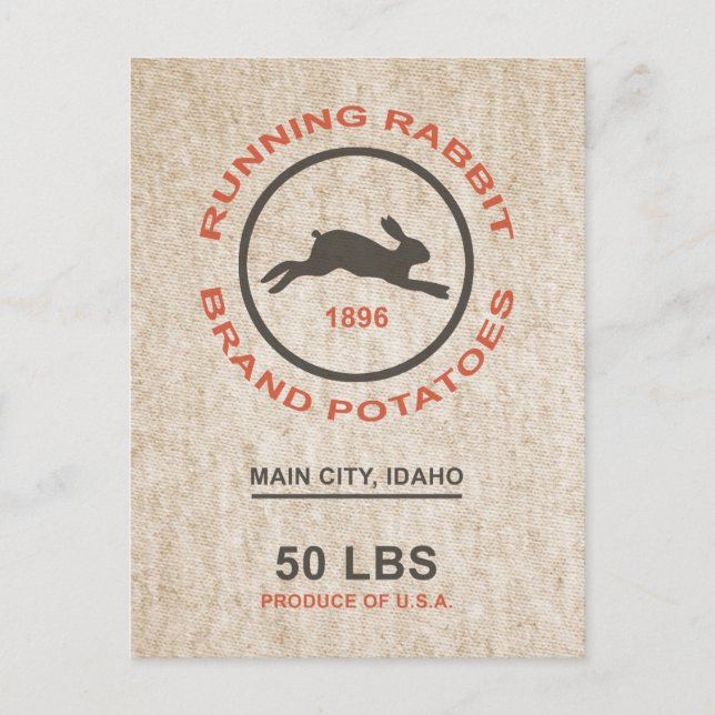 Cartão Postal Saco de Batata Vintage (Frente)