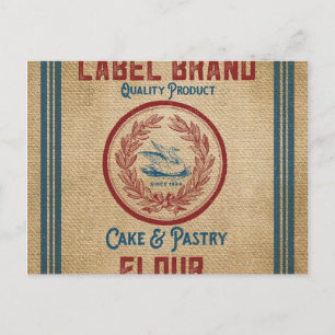 Cartão Postal Saco De Farinha De Bolachas De Bolacha