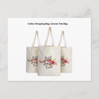 Cartão Postal Saco de Lona Bolsa Calico Impressão de Logo Saco d