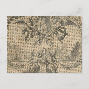 Cartão Postal sacola rústica vintage religiosa céu anjo vitorian