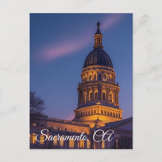 Cartão Postal Sacramento, State Capital, Califórnia (Frente)