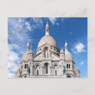 Cartão Postal Sacre Coeur em Montmartre hill - Paris, França