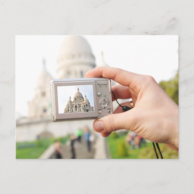 Cartão Postal Sacre-Coeur em Paris (Frente)