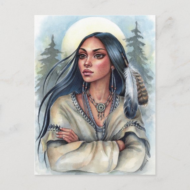 Cartão Postal Sacred Feathers (Frente)