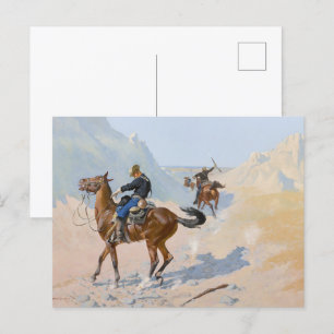 Cartão Postal Sacrifício Militar Frederic Remington (A Ambush)