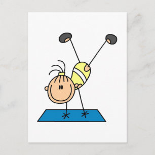 Cartão Postal Sacudir e presentes para a Stick Girl