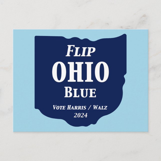 Cartão Postal Sacudir Ohio Blue em 2024 (Frente)