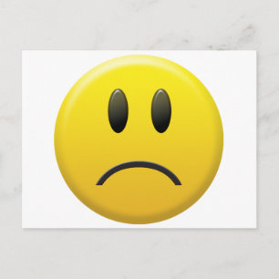 Cartão Postal Sad Face
