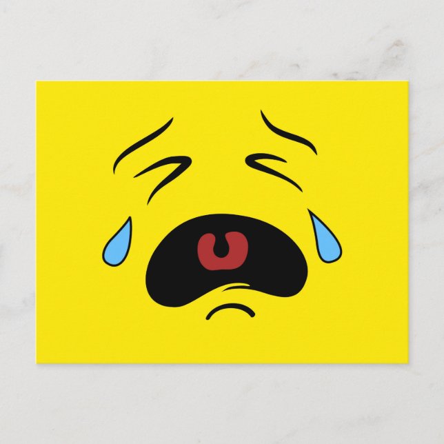 Cartão Postal Sad Face Emoji (Frente)