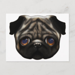 Cartão postal Sad Pug