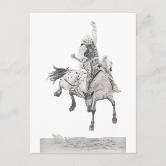 Cartão Postal Saddle Bronc (Frente)