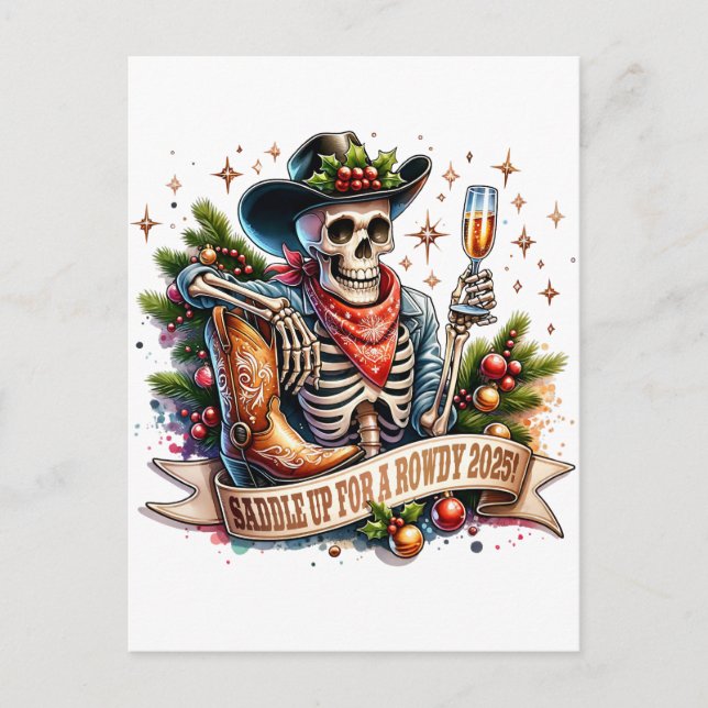 Cartão Postal Saddle Up For A Rowdy 2025 (Frente)